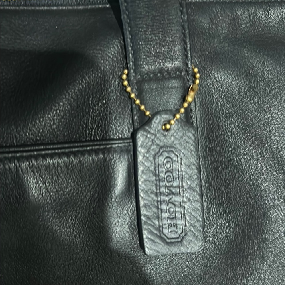 Coach Black Leather Duffel Bag - Picture 2 of 5